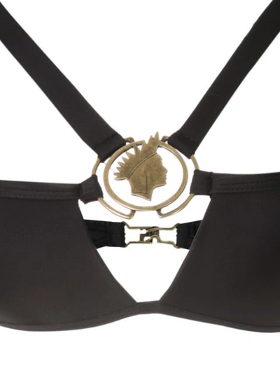 Amir Slama Metallic Embellishment Bikini Set In Black