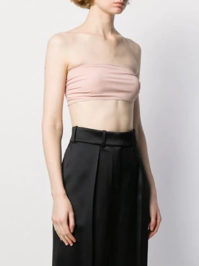 Shop Alexandre Vauthier Strapless Bandeau Top In Neutrals