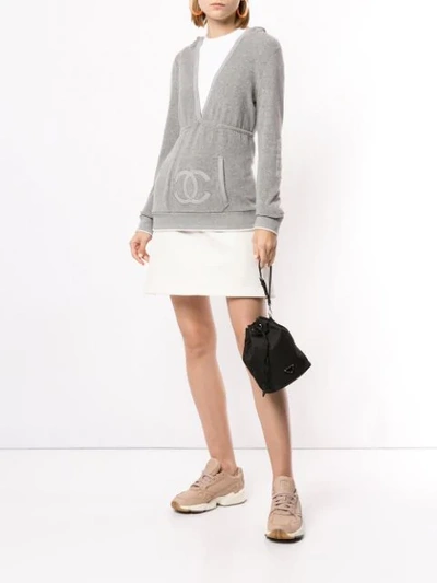 Pre-owned Chanel Interlocking Cc Sports Line Hoodie In Grey