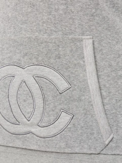 Pre-owned Chanel Interlocking Cc Sports Line Hoodie In Grey