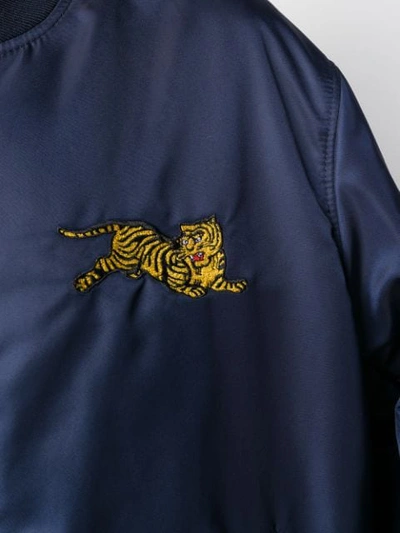 Shop Kenzo Jumper Tiger Bomber Jacket In Blue