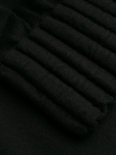Shop Mm6 Maison Margiela Ribbed Cuffs Jumper In Black