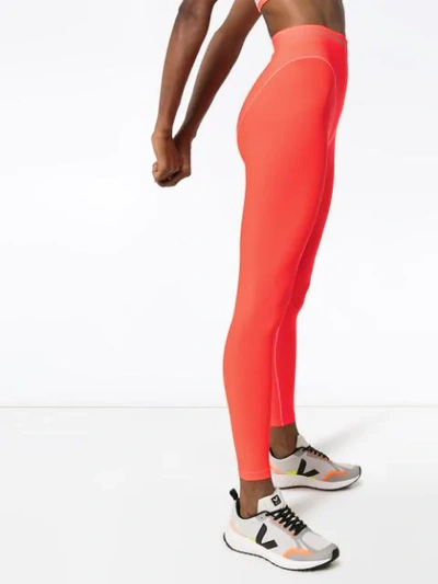 Shop Adam Selman Sport French-cut High-rise Leggings In Orange