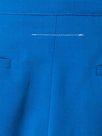 Shop Mm6 Maison Margiela Layered Straight-leg Trousers In Blue
