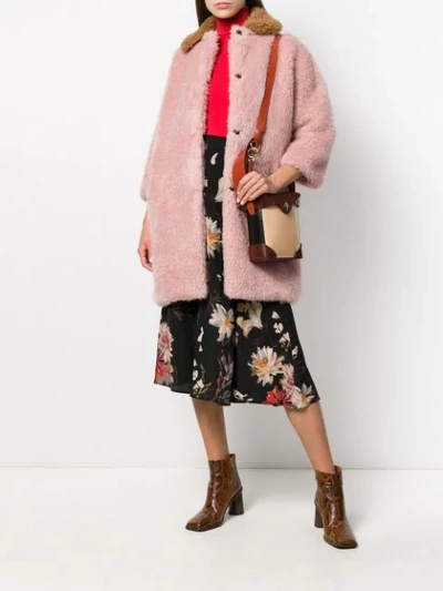 Shop L'autre Chose Faux Fur Coat In U310 Pink
