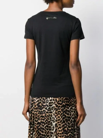 Shop Just Cavalli Flame Graphic Print T-shirt In Black