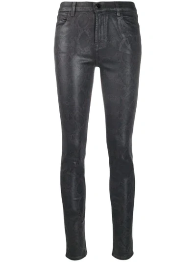 Shop J Brand Maria High-waist Jeans In Grey