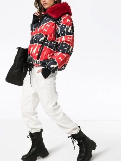 Shop Moncler Puffer Down Jacket In Red
