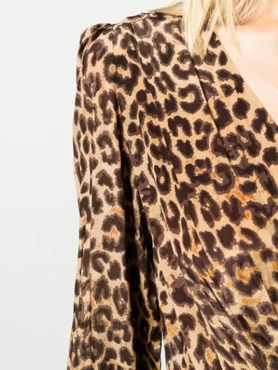 Shop Mes Demoiselles Leopard Print Jumpsuit In Brown