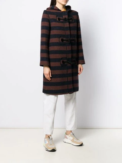 Shop See By Chloé Striped Coat In Blue
