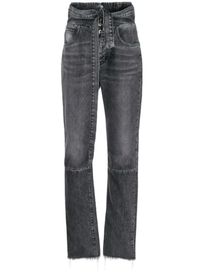 Shop Ben Taverniti Unravel Project High-waisted Denim Jeans In Black