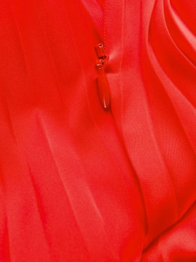 Shop Stella Mccartney Alpha Pleated Midi-skirt In Red