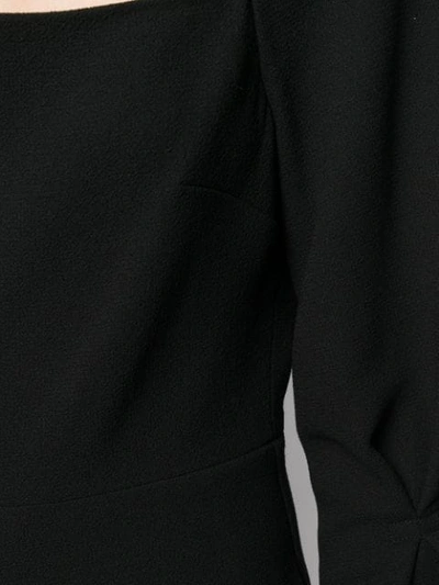 Shop Roland Mouret Ruffled Cuff Jumpsuit In Black