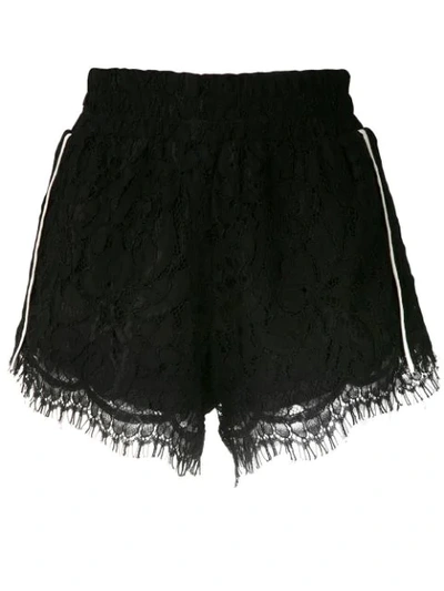 Shop Andrea Bogosian Embroidered Lace Shorts In Black