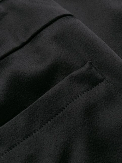 Shop Balmain Tailored Button Trousers In Black