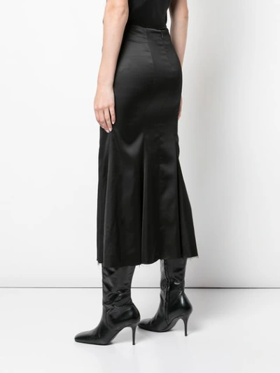 Shop Marina Moscone High-waisted Long Skirt In Black