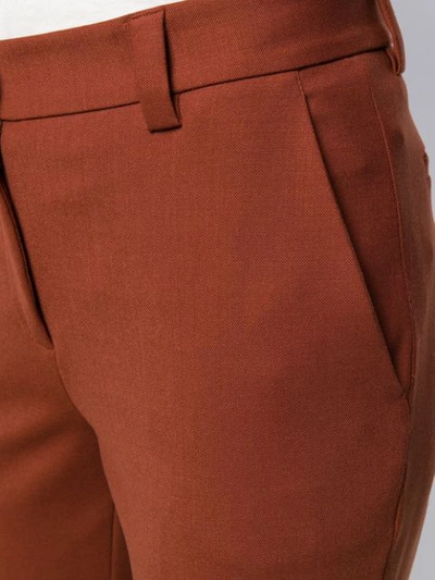 Shop Antonelli Sharon Cropped Trousers In Brown