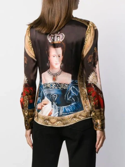 Shop Dolce & Gabbana Hemd Mit Queen-print In Brown