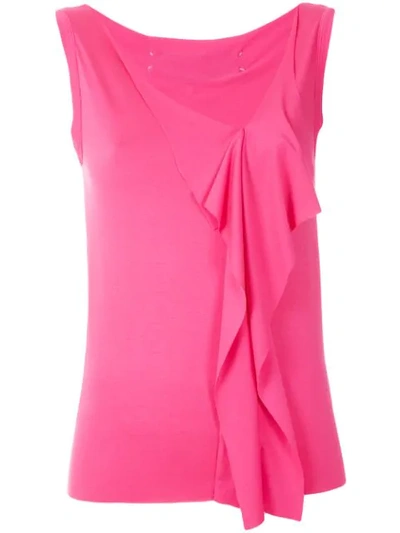 Shop Gloria Coelho Ruffle Sleeves Blouse In Pink