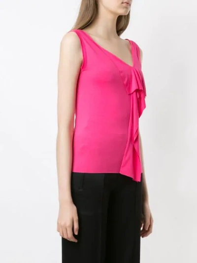 Shop Gloria Coelho Ruffle Sleeves Blouse In Pink