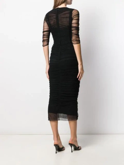 Dolce & Gabbana Tulle Midi Dress In Black