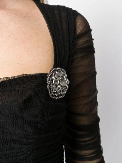 Dolce & Gabbana Tulle Midi Dress In Black