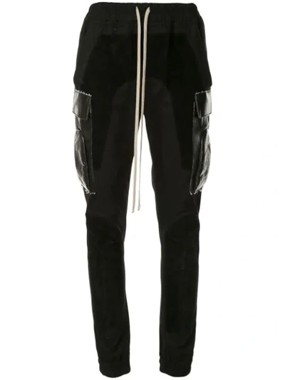 Shop Rick Owens Satin Joggers In Black