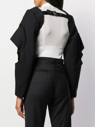 Shop Comme Des Garçons Buckle Detail Cape In Black