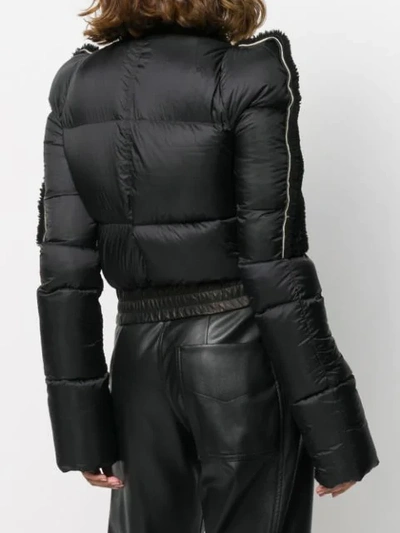 Shop Rick Owens Contrast Padded Jacket In Black