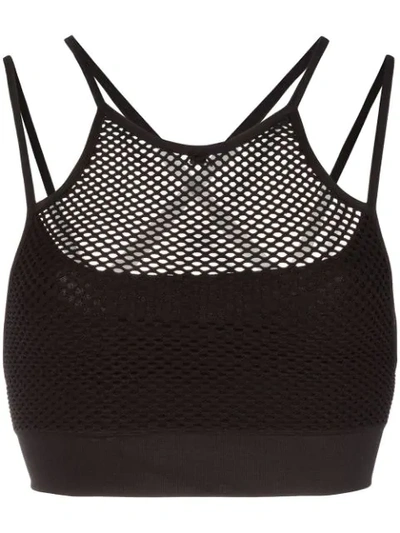 Shop Alala Seamless Layered Sports Bra In Black