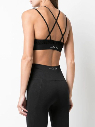 Shop Alala Seamless Layered Sports Bra In Black