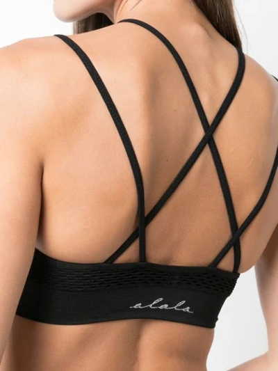 Shop Alala Seamless Layered Sports Bra In Black