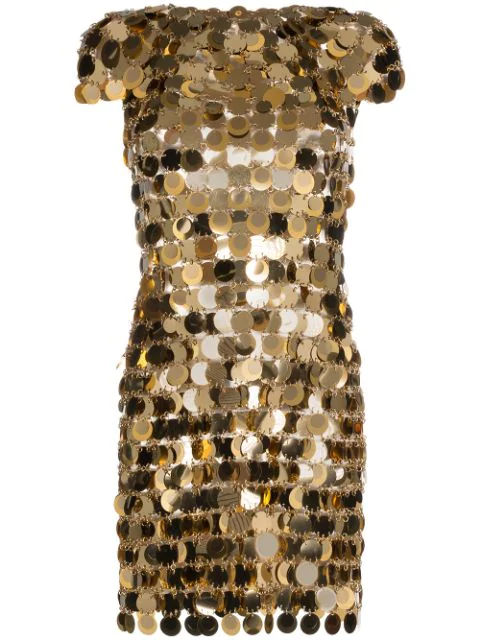 gold metal dress