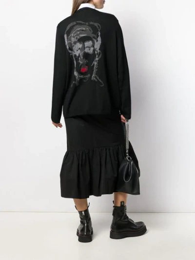 Shop Yohji Yamamoto Asakura Wool Cardigan In Black