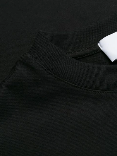 Shop Msgm Printed Logo T-shirt Dress In Black