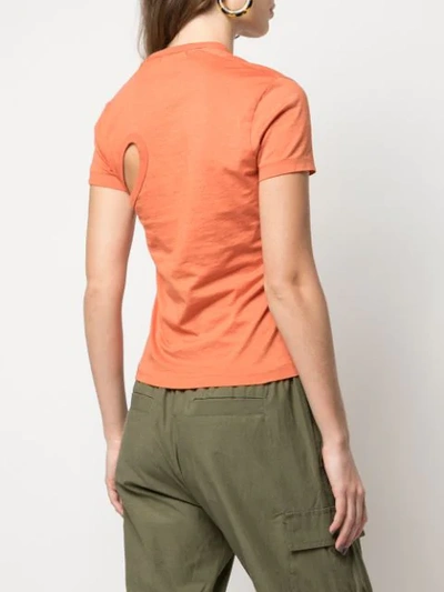 Shop John Elliott Supima Asymmetrical T-shirt In Orange