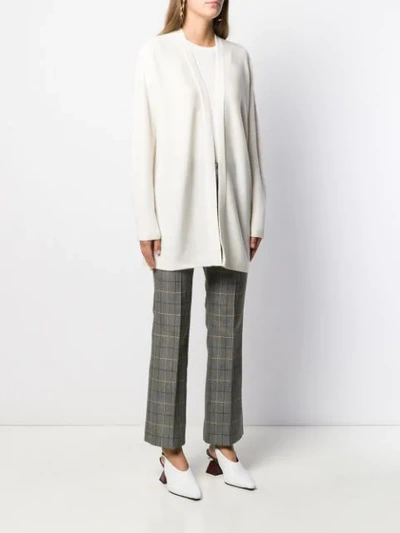 Shop Theory Open Front Cashmere Cardigan In Neutrals