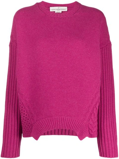 Shop Golden Goose Chunky Knit Jumper In Pink