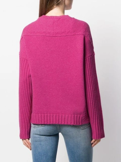 Shop Golden Goose Chunky Knit Jumper In Pink