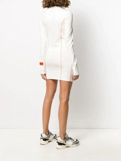 Shop Heron Preston Contrast Stitched Active Dress In White