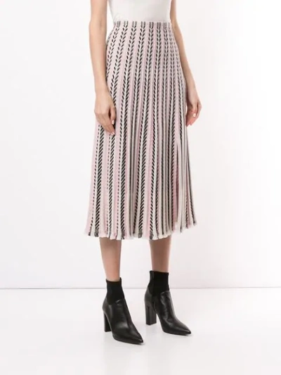 Shop Molli Lisa Knit Midi Skirt In Pink