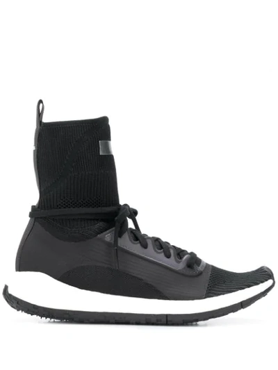Shop Adidas By Stella Mccartney Pulseboost Hd Sneakers In Black