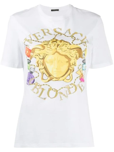 Shop Versace Perfume Medusa Print T-shirt In White