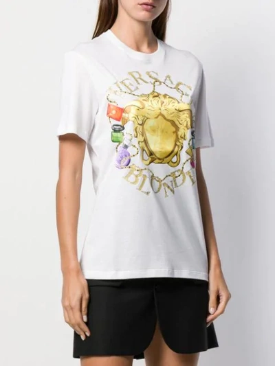 Shop Versace Perfume Medusa Print T-shirt In White