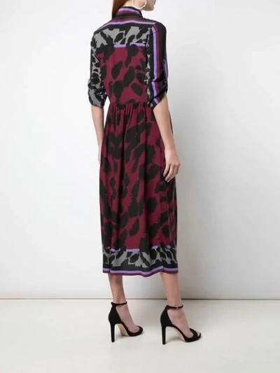 Shop Diane Von Furstenberg Sogol Silk Shirt Dress In Black