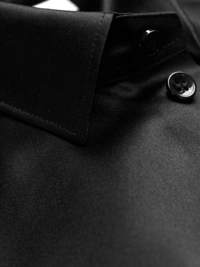 Shop Saint Laurent Silk Button Up Shirt - Black