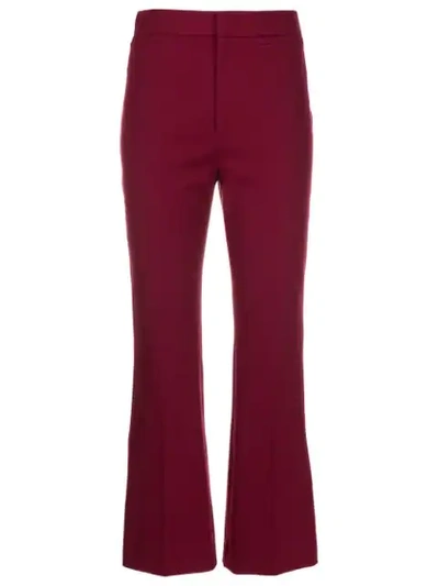 Shop Joseph Tailored Cropped Trousers In Red