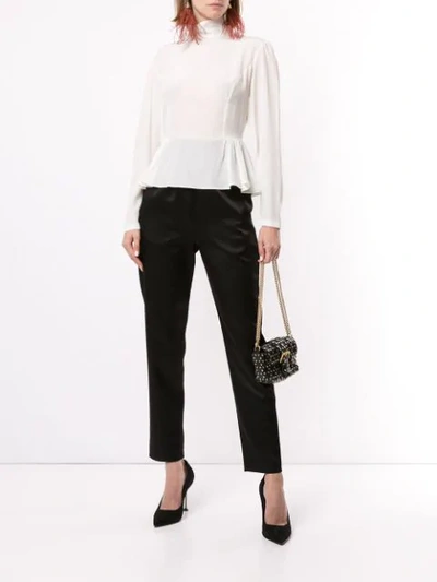 Shop Giambattista Valli High-waist Track Trousers In Black