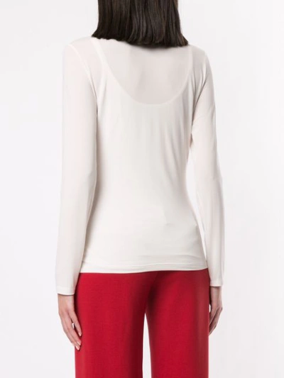 Shop Max Mara Long Sleeve T-shirt In White