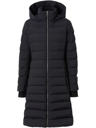 Shop Burberry Hooded Padded Jacket In Black